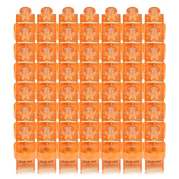 CALIFORNIA CADE ELECTRONIC Finger Lights, 50Pcs Finger Flashlights for Kids Adult Glow in The Dark Party Favors Supplies Bulk, Led Finger Light for Easter Christmas Stocking Stuffers - Orange