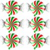 6 Pcs Candy Balloons, Red Green Candyland Balloons Christmas Foil Balloons for Christmas Balloons Decorations