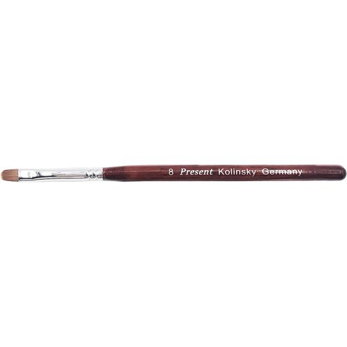 Present Nail Art #8 Kolinsky Sable Brush Acrylic UV Gel Nail Polish Brush Nail Art Tips Builder Pen Manicure (Short Hair)
