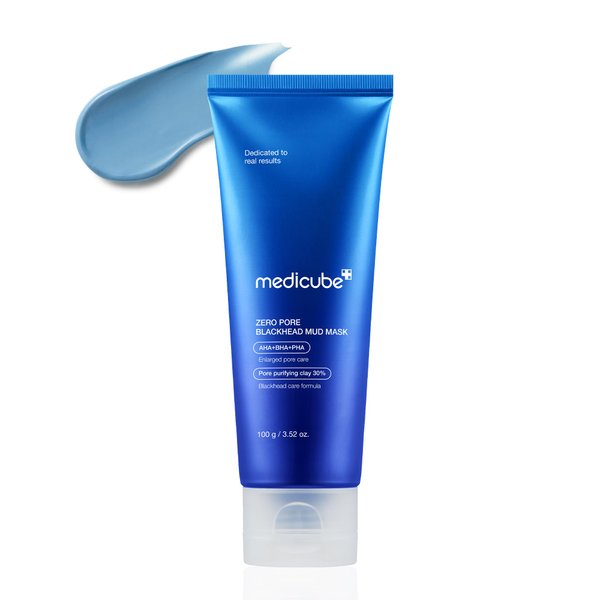 Medicube Zero Pore Blackhead Mud Facial Mask - Skin Cooling & Pore Tightening - 3 Minute Quick Dry Formula with AHA, BHA, PHA, and Pore-Purifying Clay - Korean Face Mask 3.52 oz