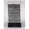 Chessex Dice: Polyhedral 7-Die Opaque Dice Set - Dark Grey with Black