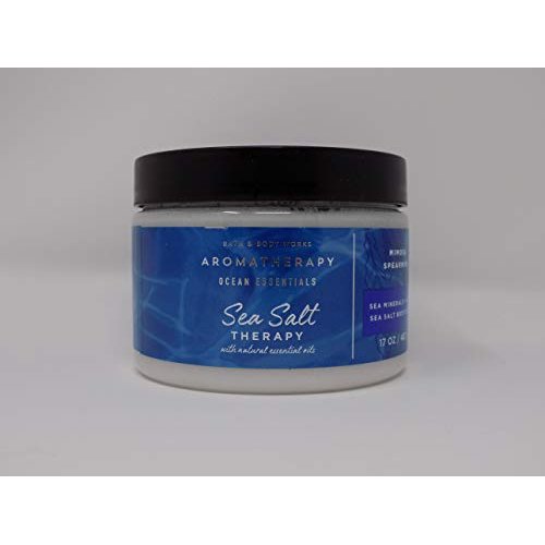 Aromatherapy Ocean Essentials Mimosa Spearmint Sea Salt Body Scrub w Sea Minerals and Aloe