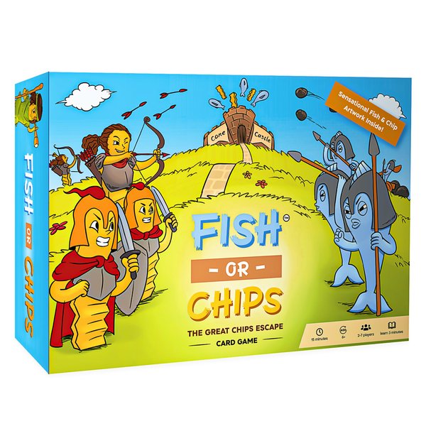 The Great Fries Escape - Foodie Fight Card Game for Kids, Easy to Learn Playing Cards for Kids, Ideal for Family Game Night, Party Game, Camping - Fun Artwork | 2-7 Players, Ages 6 & Up