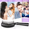 URTHEONE Hair Brush,Detangling Hairbrush Boar Bristle Hair Brushes for Women Men Kids Curly Thick Long Short Wet or Dry Hair, Curved Vented Detangler Brush for Faster Blow Drying (Black)