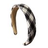 HUANMAYE 6PCS Headband for Women Boho Hair Scarf Sponge Hairbands Fabric Elastic Hair Bands No Slip Wide Headwraps Accessories for Adult Women (Plaid)