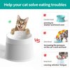 uahpet Elevated Cat Food Bowl Super Widen Raised Cat Food Dishes for Protecting Spine, Reliefing Whisker Fatigue, Anti-Vomiting 17° Tilted Pet Feeding Bowls with Silicone Mat for Indoor Cats