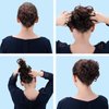 CAISHA 100% HUMAN HAIR Scrunchie Hair Piece Updo Braid Hair Scrunchy Messy Bun Black Light Brown Mix H312h