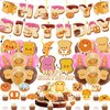 Bread Party Decortions Toast Bread Birthday Party Supplies With Bread Birthday Banner Hanging Swirls Cake Topper Cupcake Toppers Balloons for Bread Birthday Party Home Decor
