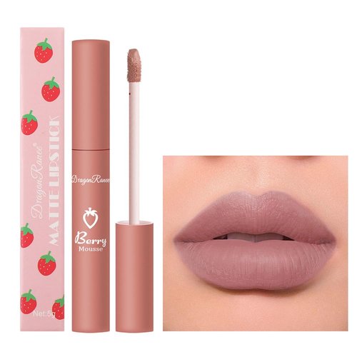 MYUANGO Matte Liquid Lipstick, Matte Finish Hydrating Lipstick, High Impact with Moisturizing Velvety Formula, Lip Color Makeup Creamy Smudge Proof (03#)