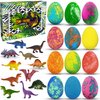 Bath Bombs for Kids with Surprise Inside - 12 Dinosaur Bath Bombs with Toys Inside, Organic Colorful Bubble Bath Fizzies, Dino Egg Bath Bomb, Birthday Gift, Easter Basket Stuffers for Kids, Boys GIrls