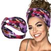 GORTIN Boho Headbands Knotted Head Bands Flower Turban Head Wraps Stretchy Hair Bands Yoga Headband Workout Sweatbands Fashion non-slip Head Scarf Hair Accessory for Women and Girls (A-Tye die)