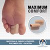 Dr. Frederick's Original 2 Piece Fabric Toe Separators - Bunion Relief Toe Spacer Set - 1 Pair Fabrigrip Toe Protectors - For Men & Women