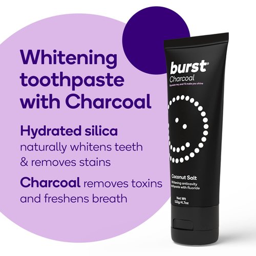 BURST Fluoride Free Toothpaste - Whitening Toothpaste for Stain Removal - Sensitive Toothpaste with Xylitol – Vegan, Gluten Free, SLS Free Toothpaste - Wild Mint, 4.7oz (2 Pack)