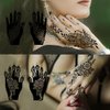 QSTOHENA Henna Tattoo Stencil Kit 171pcs, 20 Sheets Reusable Henna Stencils for Hands Indian Arabian Temporary Glitter Airbrush Tattoo Stencils for Face Body Paint DIY