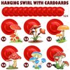28 Pcs Mushroom Decorations Hanging Swirls Foil Balloons Mushroom Party Supplies Forest Plant Theme Balloon Wonderland Party Foil Swirls Wall Decor for Wedding Birthday Forest Plant Party