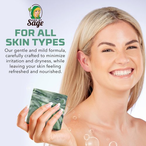 Age of Sage All Natural Bar Soap for Men - Cold Processed Vegan Soap w/Glycerin for Skin Care, Thanksgiving or Birthday Gifts for Men, Mountain Air, Single Bar