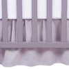 Sammy and Lou Gray Crib Skirt-Ruffled, Gray Body, Gray, Fits Standard Crib 28 in x 52 in, 13 in Drop