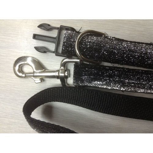 SWEYN II Designer Dog Collar & Lead. Black.11"-15"