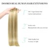 DOORES Hair Extensions Real Human Hair, Dark Brown 7pcs 120g 24 Inch, Clip in Hair Extensions Human Hair Seamless Clip in Hair Extensions Natural Invisi Edge Hair Extensions Straight Hair