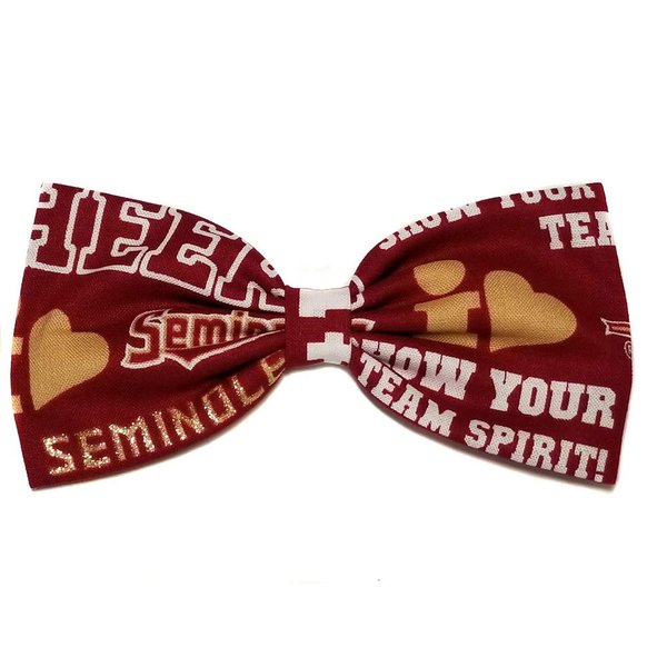 EmilyRose Couture Sports Themes Hair Bow Collection (Barrette, Seminoles Glitters)
