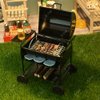 iLAND Dollhouse Furniture and Accessories on 1:12 Scale incl Dollhouse Patio Tables & Garden Chairs & BBQ Grill & Mini Bike (Modern 6pcs)
