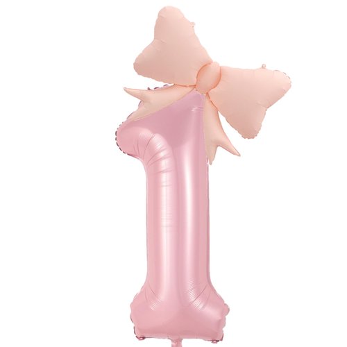 Happy birthday Big Number Balloons Foil Birthday Balloon Number Balloons Happy Birthday Party Decorations Kids and Wedding Party Supplies (Light pink 1)