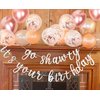 13 PCS Go Shawty It's Your Birthday Banner, Balloons Hip Hop Birthday Party Decorations Supplies, Rap Theme Happy Birthday Sign for Man Women birthday Party Supply (Rose Gold)