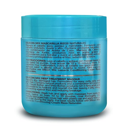 Silicon Mix Rizos Natural Hair Mask for Natural Wavy and Curly Hair 478 g - Intensive Moisturising Hair Mask