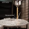 JEFE HEX 3/8" Inch Hex Shank with Titanium Coating Twist Drill Bits, 135 Degree Easy Cut Split Point Drill Bits (Pack of 6)
