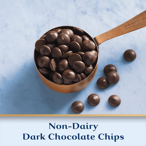GHIRARDELLI Non-Dairy Dark Chocolate Chips for Baking, Premium Baking Chips, 10 oz Bag