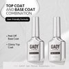 GAOY Gel Top Coat and Peel Off Base Coat Set, 16ml 2 Pcs Clear No Wipe Finish and Peelable Foundation Combination for UV Light Gel Nail Polish