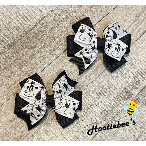 Black Cats Toddler Hair Bow Set