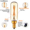 LiteHistory Dimmable T6 led Bulb 25W Candelabra led 2200K Amber 120lm 2W e12 T25 led Bulb 6Pack