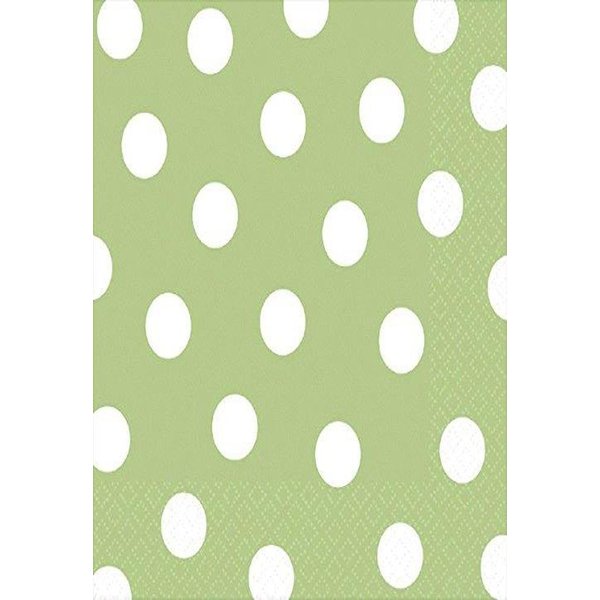 Dots Luncheon Napkin Color Party Tableware, 16 Pieces, Made from Paper, Leaf Green, by Amscan