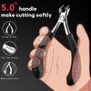 5 in 1 Professional Toenail Clippers for Thinck & Ingrown Nails, Upgraded Podiatrist Toe Nail Clippers for Men, Sharp Blade Nail Cutter Set, Wanmat