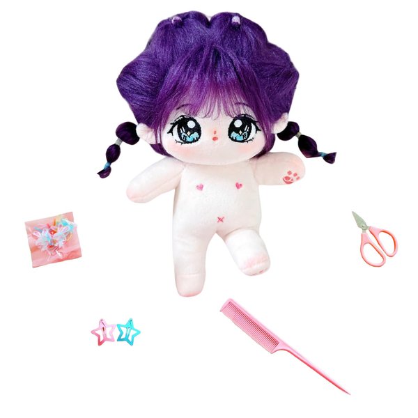 CALEMBOU 20cm Plush Doll, Cute Cotton Doll with Jointed Skeleton, Anime Soft Stuffed Dress Up Doll, Collectible Gift (zishu, Boneless)