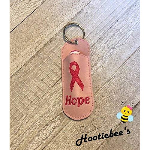 Breast Cancer Awareness Lip Balm/USB Holder Key Fob