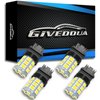 GIVEDOUA 3157 Led Bulb Super Bright 3156 3156A 3056 3057 4057 3157 4157 T25 Led Bulb for Brake Lights, Backup Reverse Lights,Tail Lights, 12V White, Pack of 4pcs