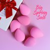 BEAKEY Latex Free Makeup Sponge Set of 6, Super Soft and High-definition Blender Beauty Sponge for Liquid, Cream and Powder, Pink Makeup Gifts