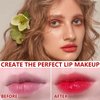 4 Colors Lip Tint Stain Set,Mini Velvet Lip Tint Watery Lip Stain Long Lasting Waterproof Moisturizing Lip & Cheek Tint,Hydrating,Natural Glossy Liquid Lipstick Lip Gloss Kits for Women
