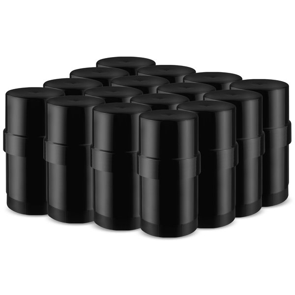 DMuuuDM 15 Pack 1 oz/30ml Plastic Deodorant Containers,Empty Round Twist-Up Solid Stick Tube Container for Homemade Deodorant,Shaving Soap Stick,Heel Lip Balm,Solid Lotion Bars-Top Filling,Black