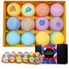 Bath Bombs for Kids and Women - Bubble Bath Shower Salts for Women - Relaxing Bathbombs Set for Women - Bath Essentials Shower Bubble Steamers (12-Pack ･ Bath Bombs)