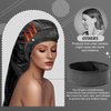 Bonnet Hair Dryer Attachment - Bonnet Hood Dryer with Headband that Reduces Heat Around Ears and Neck, Use for Hair Styling, Hair Drying, Curling and Deep Conditioning (Extended Version, Black)