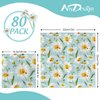 AnyDesign 80 Pack Daisy Paper Napkins Spring Summer Flower Luncheon Napkins 6.5 x 6.5 Inch Watercolor Blue Flower Disposable Dinner Hand Napkins for Seasonal Holiday Home Party Supplies
