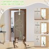 Cat Toy Interactive for Indoor Cats, Smart USB Rechargeable Door Hanging Automatic Retractable Kitten Toys, Teaser Electronic Self Play Feather Cat String Toys Attached with 3 Catnip Mice Green