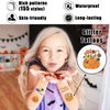 Partywind Glitter Temporary Tattoos for Kids Halloween Party Supplies, 155 Styles Halloween Tricks Games for Trick or Treat Party, Halloween Goodie Bag Stuffers Fillers Toys for Children (15 Sheets)