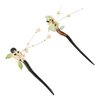 Chinese Traditional Flower Hair Sticks,Wooden Hairpin Hairstyle Design Tool Hairpin Tassel Pearl Osmanthus Cheongsam Flower Headwear