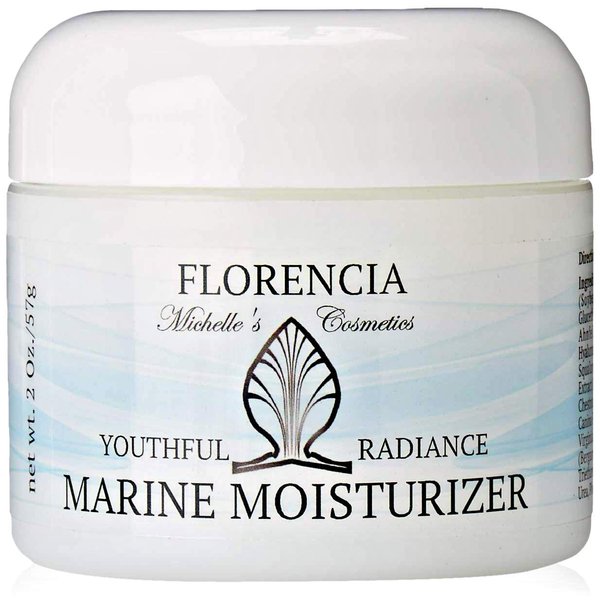 Florencia Marine Moisturizer Youthful Radiance; Face & Neck Cream Ultra Hydrating with Hyaluronic Acid, Firming, Restorative, Wrinkle Reducing, Nourishing Cream for Men & Women