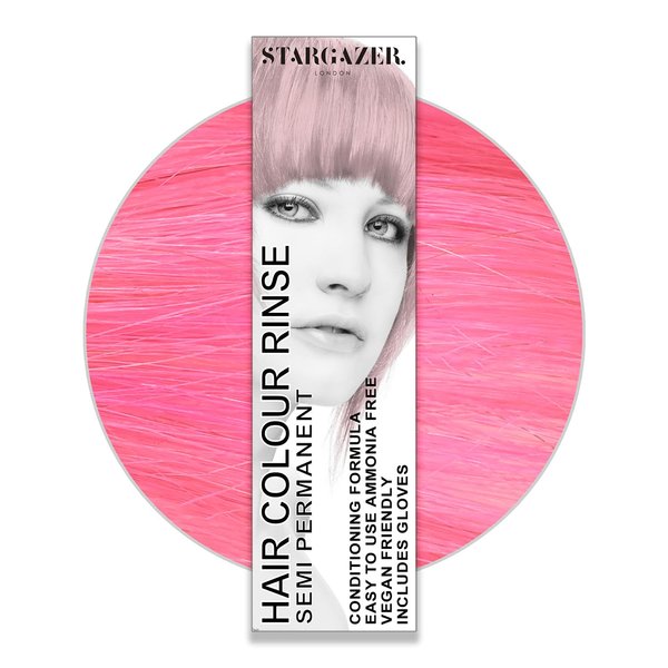 StarGazer Semi Permanent Hair Color - BABY PINK - Amonia Free Hair Dye Includes Gloves