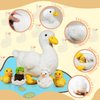 7 Pcs Duck Stuffed Animals Sets, Mommy White Duck Plush Toy with Stuffed Ducklings and Eggs in Zippered Belly Pouch, Duck Plushie Gifts for Christmas Girls Boys Birthday Surprise Farm Party Decors